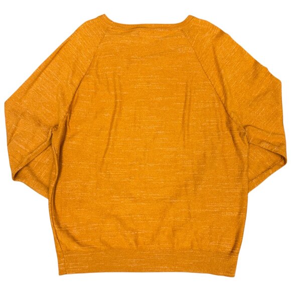 EUC Men's J. CREW‎ Raglan Budded Crewneck Sweater Orange | Size L - Picture 3 of 6